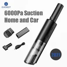 Aspirador De Pó Sem Fio Para Carro , Dupla Utilização , 120W , 6000pa , Sucção Forte , Mini Limpador Portátil