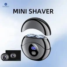 Mini Lâmina De Disco : Design De Atração Magnética , Cabeça De Barbear De Anel Duplo , Display Digital De Bateria
