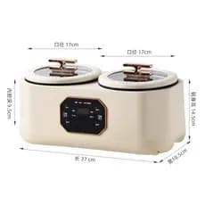 Wow personalizado duplo-Gall panela de arroz partição controle de temperatura Multi-função panela de arroz com grade de