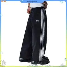 Y2K Baggy Jeans Listrado Harajuku Sweatpants Masculino Hip Hop