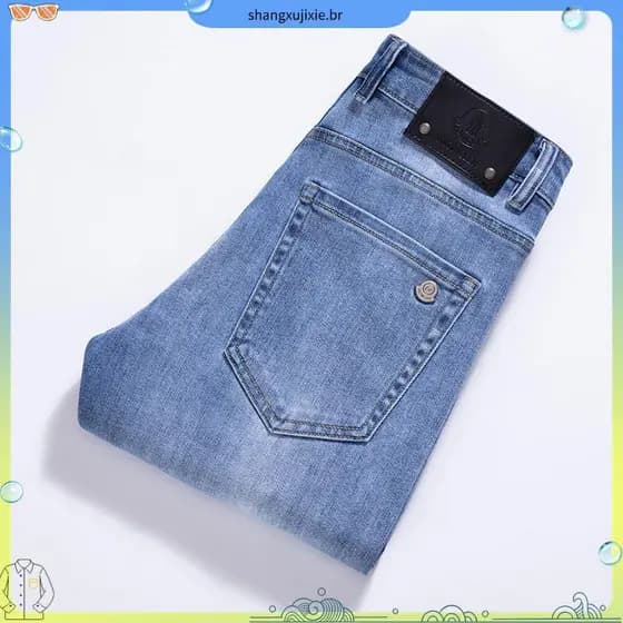 M Novos jeans Finos E De Alta Qualidade , Pequenos Homens Da Moda # 39calças Versáteis Azuis Telescópicas