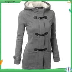 Moletom / Jaqueta Feminina De Manga Longa Casual Com Bolsos / Casaco De Inverno