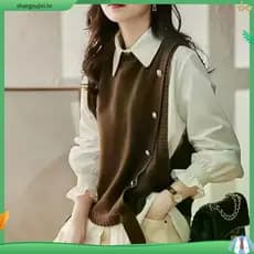 Soft and Lightweight Women Vest Sleeveless Cozy Knit Tank Top for Stylish Round Neck Solid Color for Autumn Winter Fash