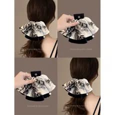 laços de cabelo infantil laços de cabelo infantil luxo Novo estilo chinês impresso saia clipe de embreagem feminino 20
