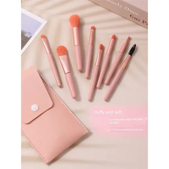 pincel maquiagem kit pincel maquiagem profissional 8 Macaron Mini Conjunto de Pincéis de Maquiagem Portátil Sombra Blush
