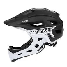 BATFOX Capacete de bicicleta infantil de rosto inteiro Bicicleta infantil Capacete de bicicleta juvenil Descanso de quei