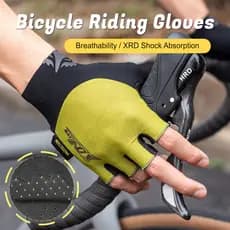 Luvas de ciclismo para adultos de verão Ajuste confortável Proteção respirável com absorção de choque Mãos fáceis de usa