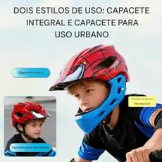 Capacete de bicicleta destacável de rosto inteiro Batfox, ciclismo infantil em declive, motocicleta, skate, capacete de