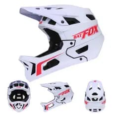 BATFOX Adulto Ciclismo Bicicleta Capacete Completo All-Inclusive Full-Face Capacete Downhill Off-Road DHBMXMTB Mountain