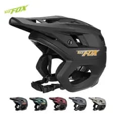Batfox Capacete de montanha adulto Proteção de ouvido Capacete de bicicleta Base de câmera adesiva Moldagem de uma peça