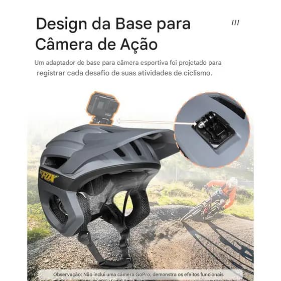 BATFOX Capacete de bicicleta Capacete de montanha Proteção de ouvido Capacete de bicicleta MTB Circunferência de cabeça