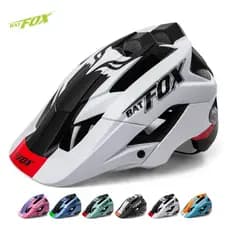 Batfox Capacete para mountain bike Capacete profissional para mountain bike Meio capacete para bicicleta MTB Aba removív