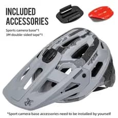 BATFOX Capacete MTB Bike Adulto Enduro com Suporte GoPro Ajustável Viseira Removível Leve CE CPSC