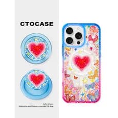 magsafe popsocket griptok magsafe Original [Borboleta colorida] Suporte de Airbag magnético azul adequado para Apple 17m