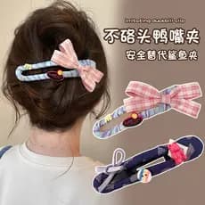 laços de cabelo infantil laços de cabelo infantil luxo Verão contraste cor arco Duckbill clipe de cabelo feminino cabe