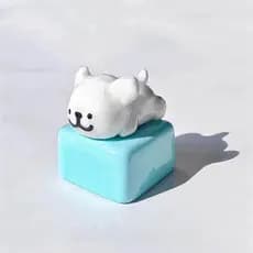 Linha filhote de cachorro keycap resina keycap teclado mecânico personalizado tridimensional keycap 3d tridimensional Cu
