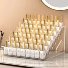 Multi-camada unha polonês expositor escada de plástico transparente Manicure especial unha polonês cola Rack de armazena