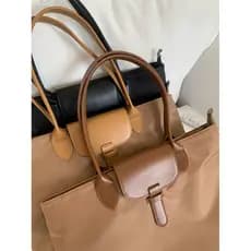 Grande capacidade bolsa feminina 2026 novo estilo bolsa de ombro Commuter grande saco estudante classe saco de náilon pa