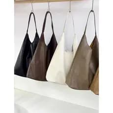 Bolsa bolsa transversal feminino Bolsa Tote coreana de couro macio texturizada Dongdaemun