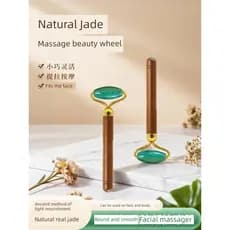 Facial Natural Jade rolo massageador olho acuponto massageador dispositivo de beleza facial levantamento endurecimento t