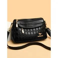 Bolsa bolsa feminina Bolsa portátil feminina de couro macio losango Fashion de um ombro