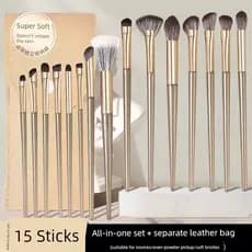 kit pincel maquiagem pincel maquiagem Conjunto completo de 15 pincéis de maquiagem para iniciantes, contorno dos olhos,