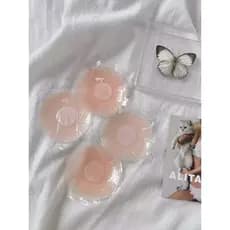 Alitayxx 4 pares de adesivos macios e macios para mamilos, anti-reflexo, anti-colisões, vestido de casamento invisível,