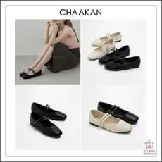 CHAAKAN Pier Strap Mary Jane Flats 1.5 Cm Preto Marfim Feminino PMLTS1h130