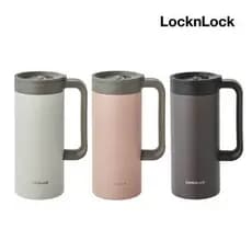 Caneca De Mesa LocknLock 473ml Com Alça Inoxidável E Tampa Deslizante Para Viagens De Escritório