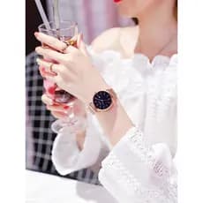 relogio feminino pequeno relogio feminino luxo Céu estrelado relógio senhoras feminino genuíno à prova dwaterproof água