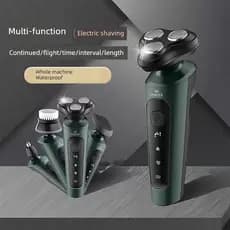 barbeador eletrico masculino Barbeador elétrico multifuncional de três lâminas masculino, lavagem de corpo inteiro, usb,
