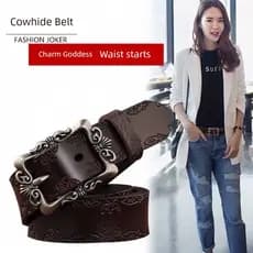 cinto feminino cinto feminino plus size Senhoras cinto de couro genuíno ins simples All-Match coreano cinto de couro dec