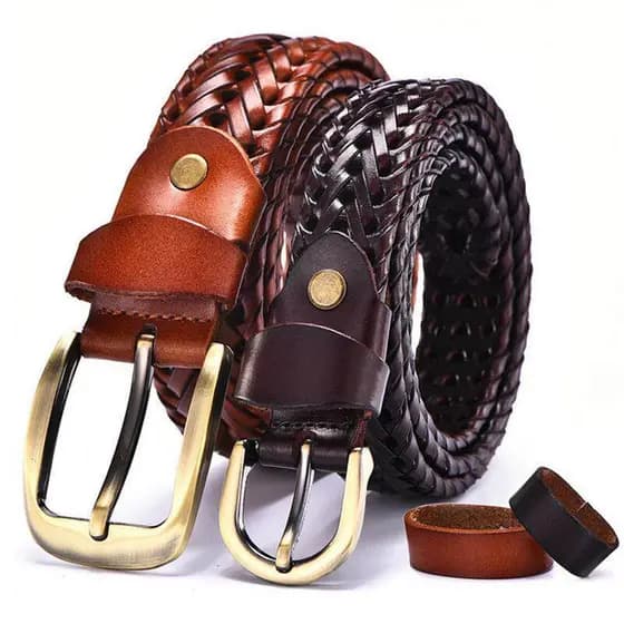 cinto feminino largo cinto feminino Cinto de couro retrô masculino, cinto de couro retrô com fivela de pino para idosos,