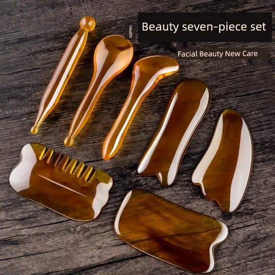 Placa de massagem de resina de corpo inteiro Universal Facial rosto olho tratamento de cabelo pente feminino tendão vara
