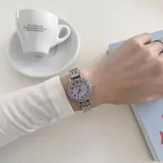 relogio feminino pequeno relogio feminino luxo Natural Fritillaria lavanda roxo relógio feminino estudante ins luz de al