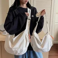 bolsa femenina Bolsa Versão coreana bolsa de lona de grande capacidade feminina 2025 novo estilo trabalho Commuter saco