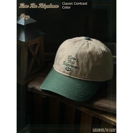 boné masculino boné Estilo nostálgico Retro cor combinando estilo japonês angustiado chapéu de beisebol masculino femi