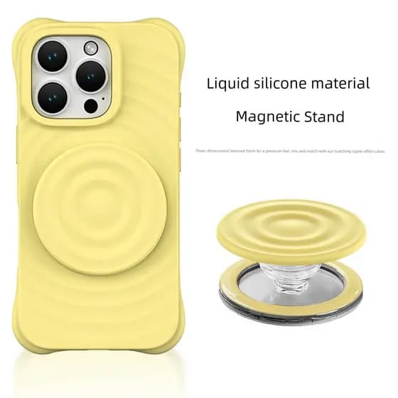 magsafe popsocket griptok magsafe Tulipa amarela ondulação de água simples cor sólida Universal MagSafe suporte de Airba