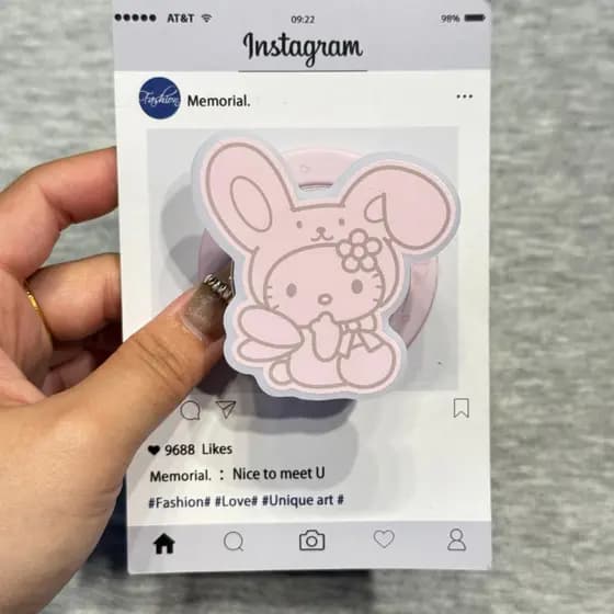 magsafe popsocket griptok magsafe Bonito coelho kitty Airbag suporte magnético adequado para Magsafe telefone móvel ades