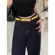 cinto feminino plus size cinto feminino largo Estilo coreano Design amarelo cinto fino feminino 2026 novo estilo com Jea