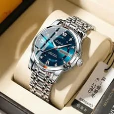 relogio masculino Oco automático puro relógio mecânico calendário masculino à prova dwaterproof água luminosa moda negóc