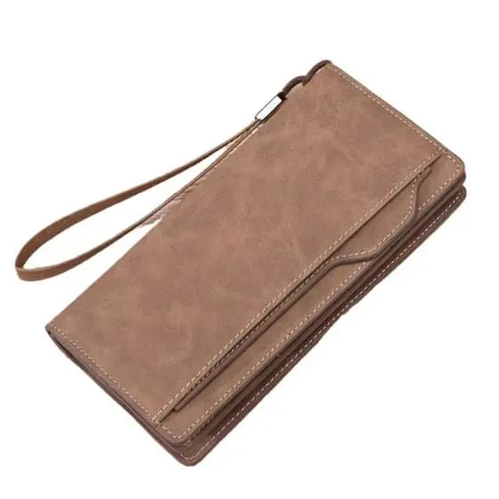 carteira masculina carteira masculina com ziper Carteira masculina 2025 novo estilo bolsa Retro Crazy Horse couro titula