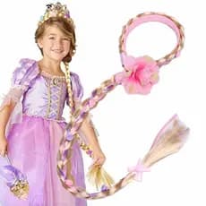Loiro Cosplay Tecelagem Trança Emaranhada Rapunzel Princesa Faixa De Cabeça Acessórios De Cabelo