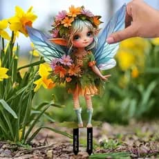 Mag-Fada Elfo Jardim Estacas Elf Ornamentos Ao Ar Livre Decorativo Vaso De Flores Estaca Para Pátio Planta Gramado