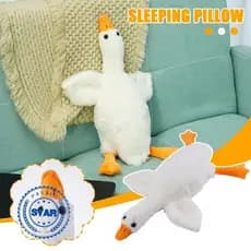 Bonito pato brinquedo de pelúcia recheado ganso boneco macio travesseiro de dormir N2v7 4DXX