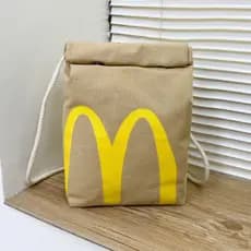 Bolsa McDonald's feminina mochila de papel Casual de grande capacidade, adequada para estudantes do ensino médio e estud
