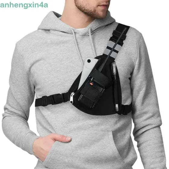 Bolsa Para Walkie Talkie ANHENGXIN , Crossbody De Tecido Oxford Rádio , Equipamento De Colete