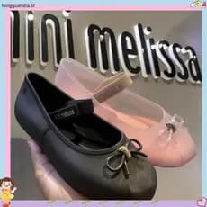 2024 Bowknot Girls Flat Jelly Baotou Sandálias Para Crianças n