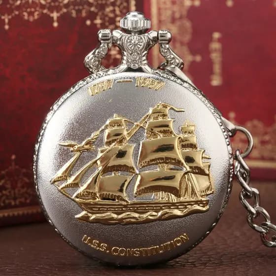 Relógio De Bolso Retro Vela Presente Comemorativo De Barco À
