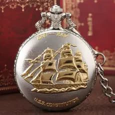 Relógio De Bolso Retro Vela Presente Comemorativo De Barco À